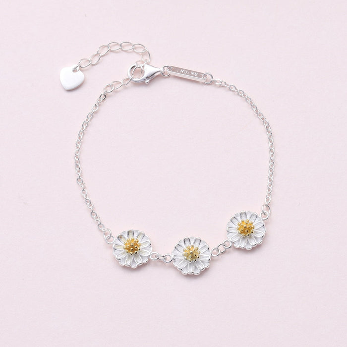 Sterling Silver Daisy Chain Bracelet
