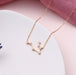 Rose gold plated sterling silver star sign necklace