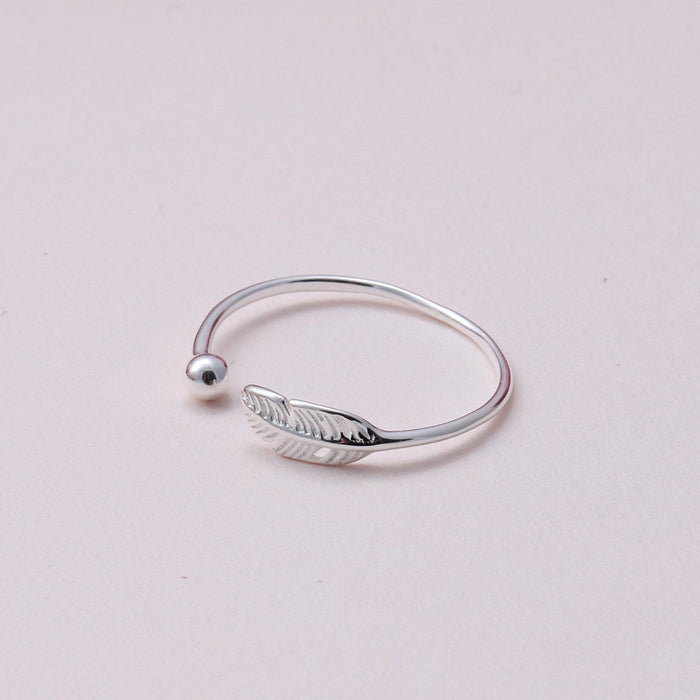 Sterling Silver Open Feather Ring