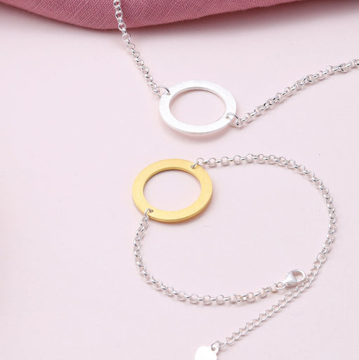 Sterling Silver Statement Circle Necklace Or Bracelet