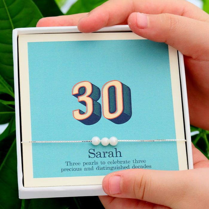 30 Th Birthday Pearl Bracelet