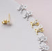Sterling silver floral alphabet necklace or earring studs QRST