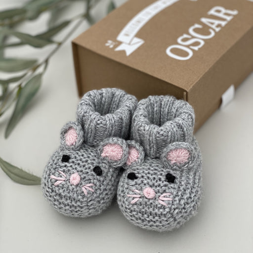 Baby Cashmere Mouse Booties