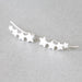 Sterling Silver Four Stars Earrings Climbers