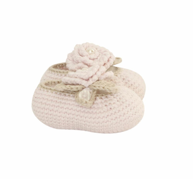 Hand Crochet Baby Shoes With Headband