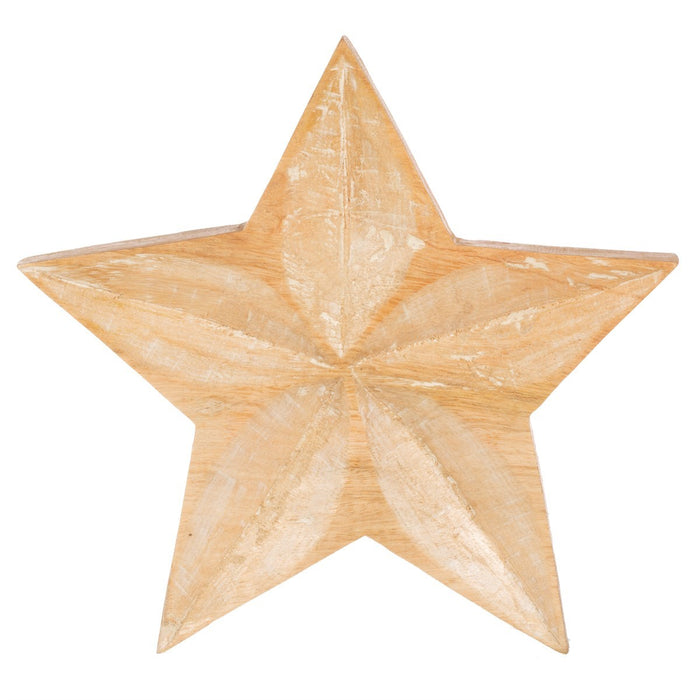 Whitewashed Standing Star Large, Medium, Small