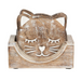 Wooden Brown Carved Cat Coaster - Set of 6sass & Belle 