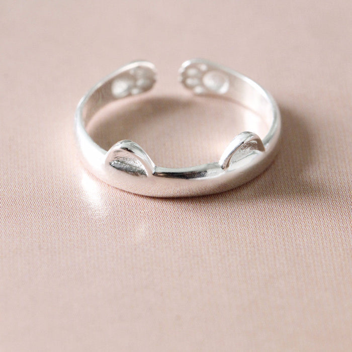 Sterling Silver Little Cat Ring