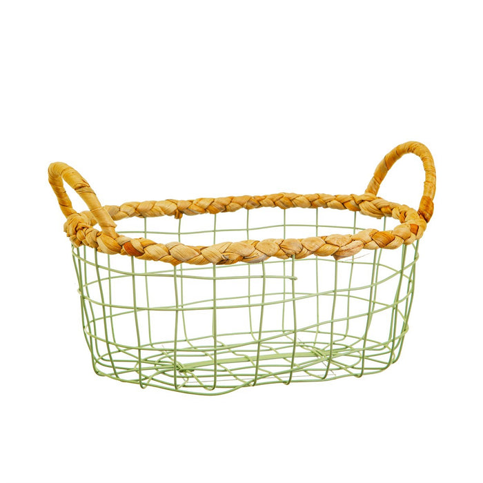 Green Wire Storage Basket - Set Of 2