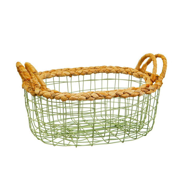 Green Wire Storage Basket - Set Of 2