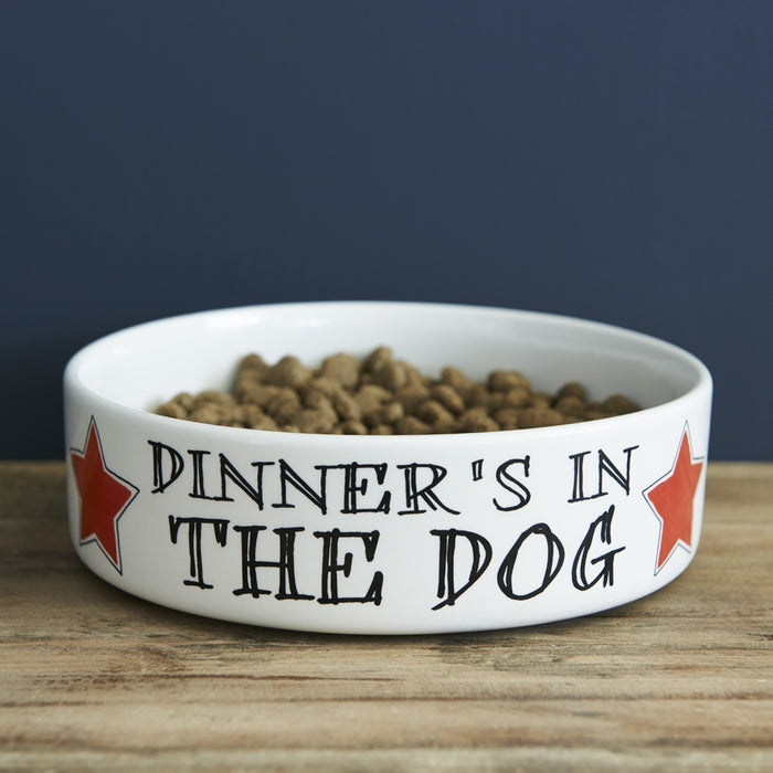 DINNER'S IN THE DOG - DOG BOWL