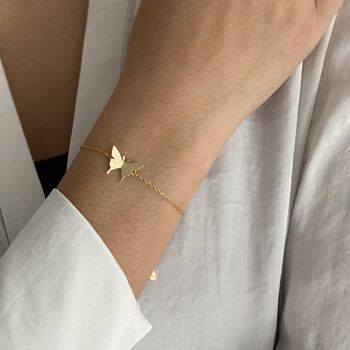 Sterling Silver Butterfly Necklace Or Bracelet
