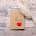 Personalisable anniversary cards with crochet heart "with love"