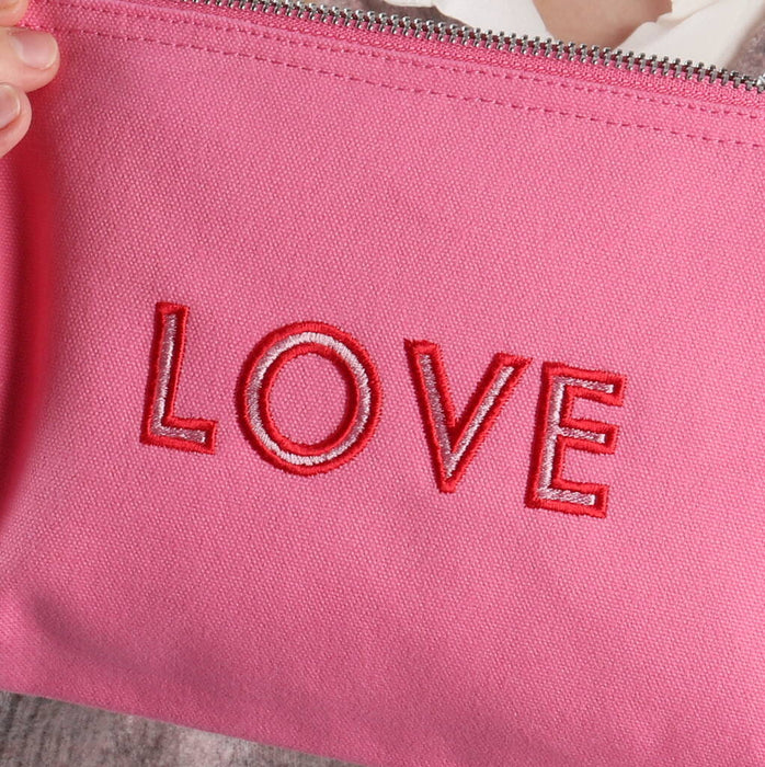 Organic Cotton Positive Words Makeup Bag