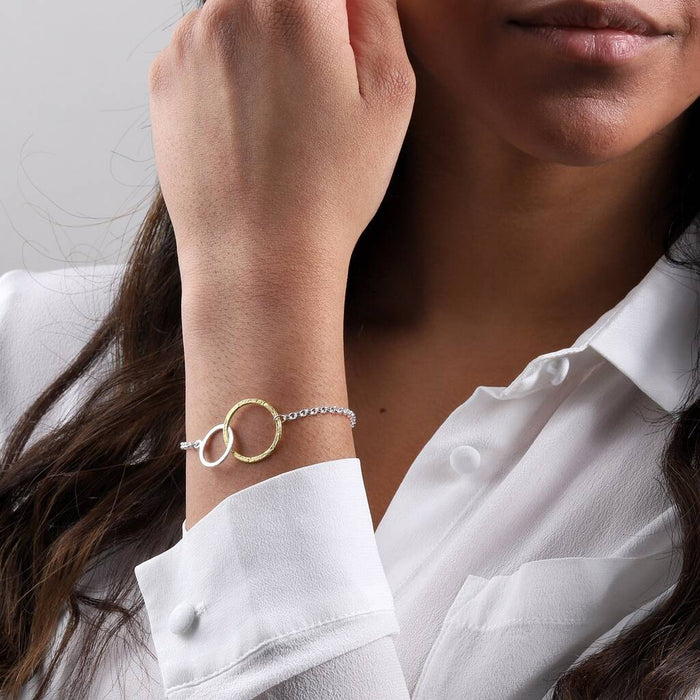 Silver And Gold Circle Bestie Bracelet