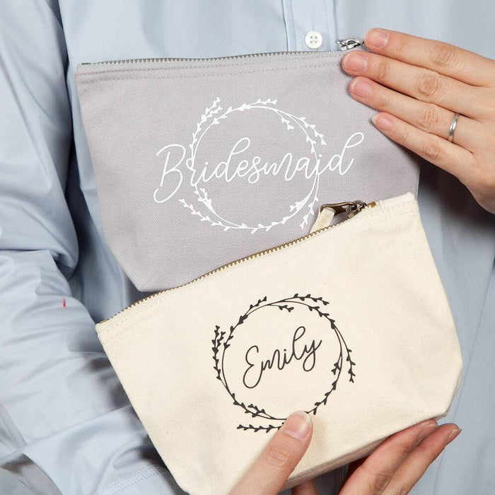 Bridesmaid Cosmetic Bag With Hidden Message