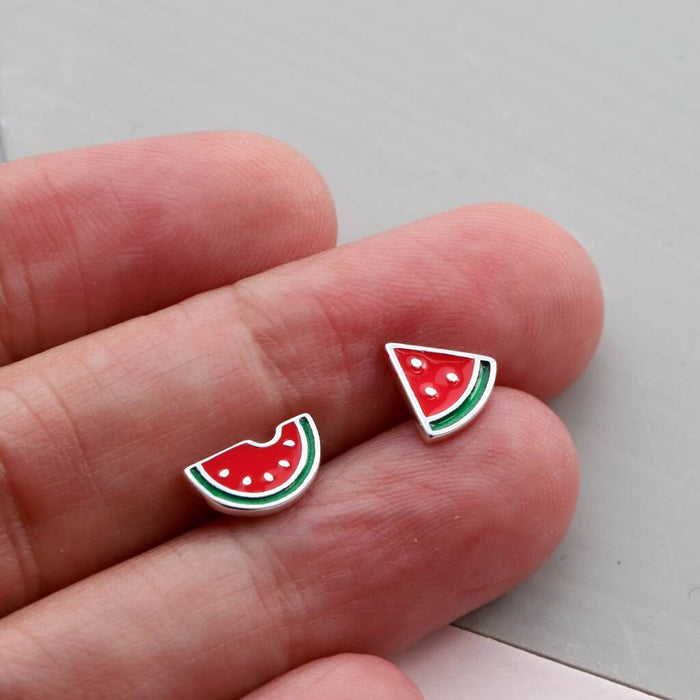 'Thanks A Melon' Sterling Silver Watermelon Earrings