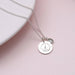Sterling Silver Wreath Initial Birthstone Necklace