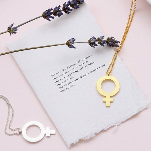 Sterling Silver Girl Power Necklace
