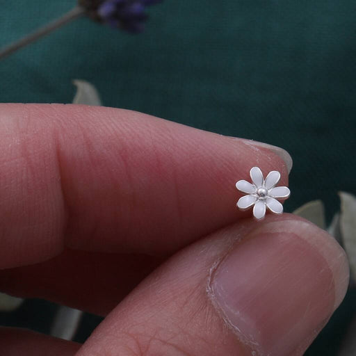 Sterling Silver Granddaughter Little Flower Earrings