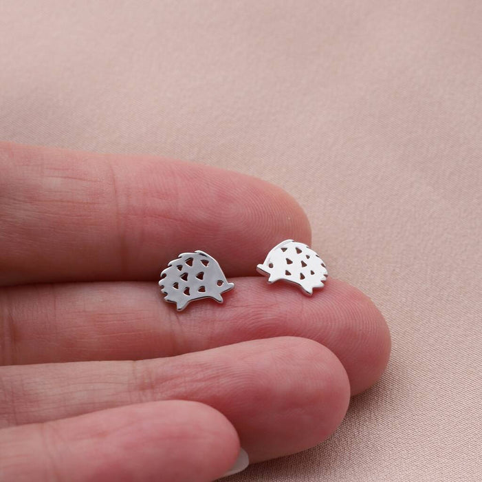 Sterling Silver Hedgehog Earrings