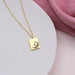 Sterling Silver Moon Flower Initial Necklace