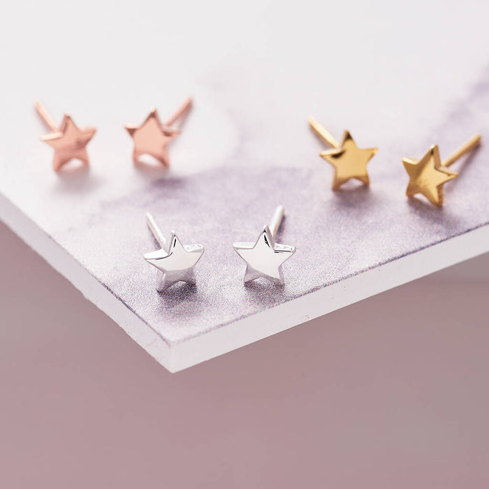 Sterling Silver 'You Are A Star' Star Earrings