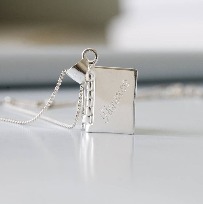 Write Her Own Story Book Pendant Necklace