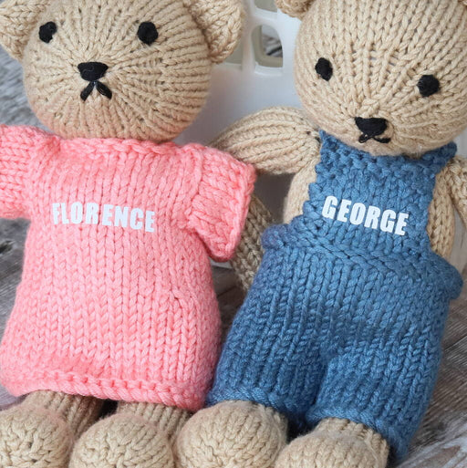 Personalised Hand Knitted Teddy