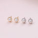 Sterling Silver Pearl And Crystal Earring Studs