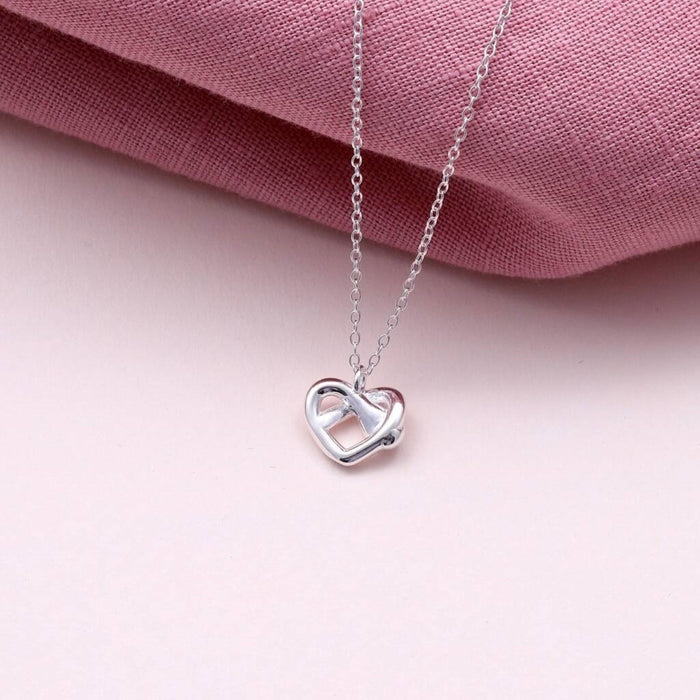 Hug In The Heart Sterling Silver Necklace