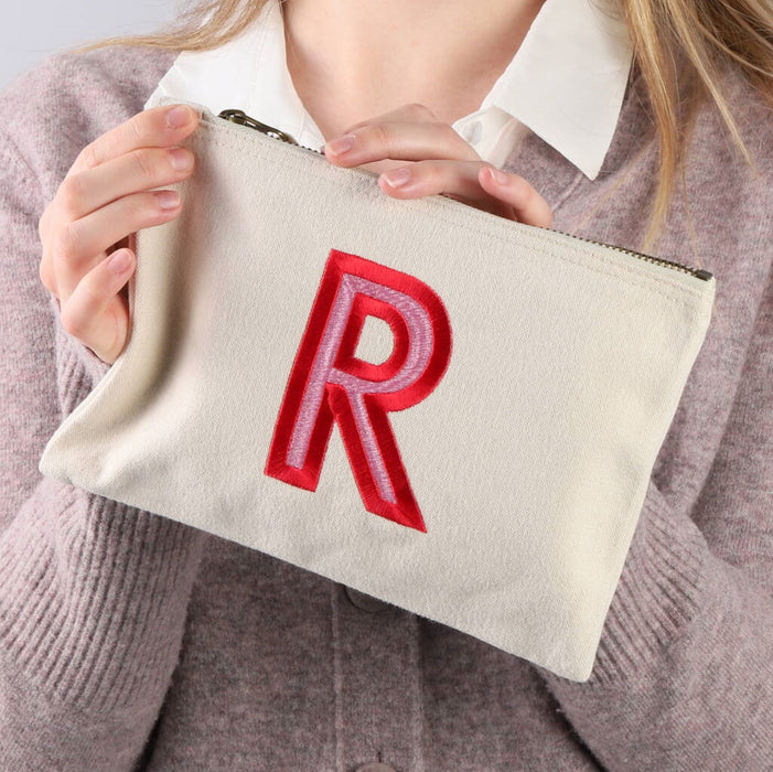 Personalised Embroidered Initial Make Up Bag