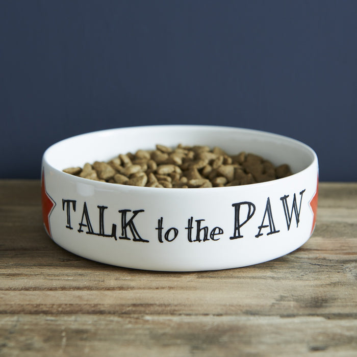 TALK TO THE PAW DOG AND CAT BOWL